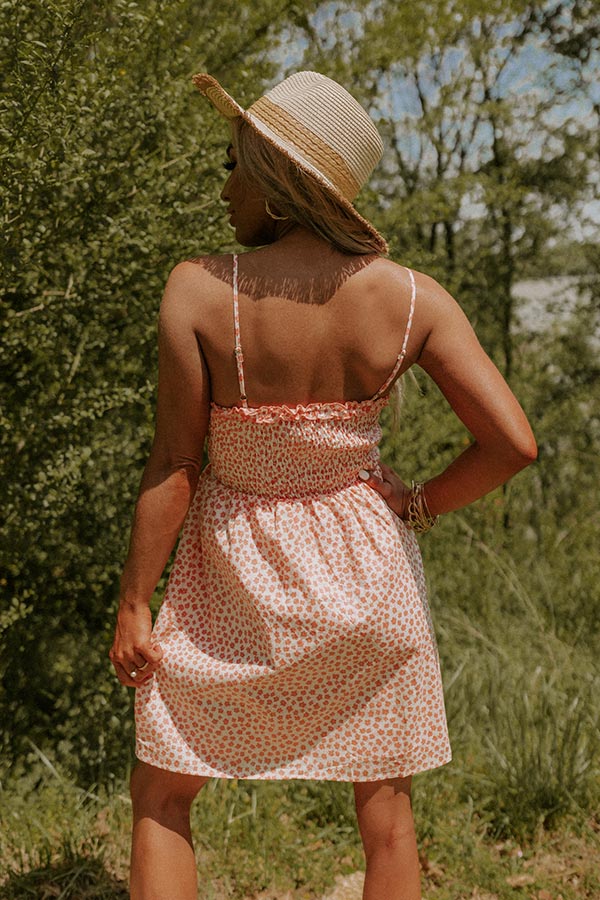 Sweet Darling Floral Babydoll Dress In Peach