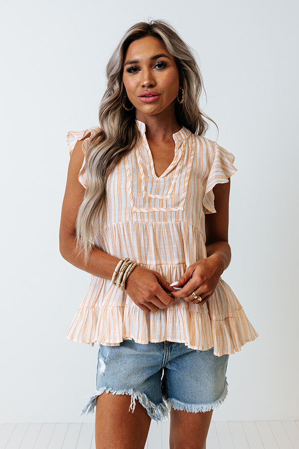 The Real Fling Shift Top In Orange
