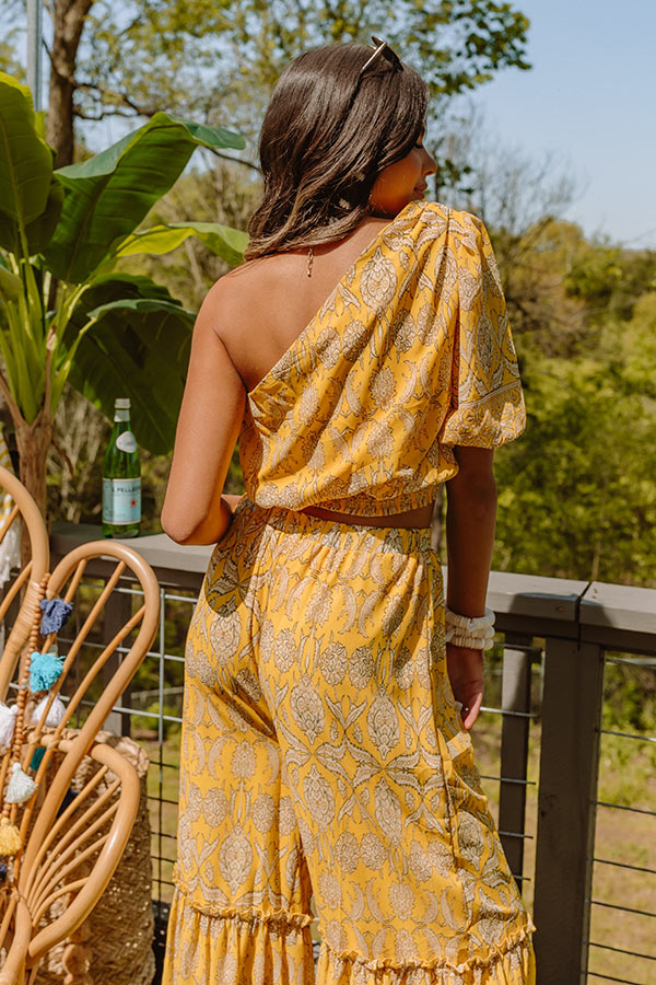 Tuscan Nights One Shoulder Top