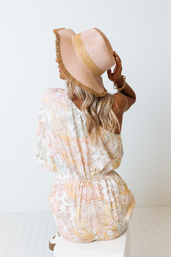 Vibe Check Woven Hat in Rose Quartz