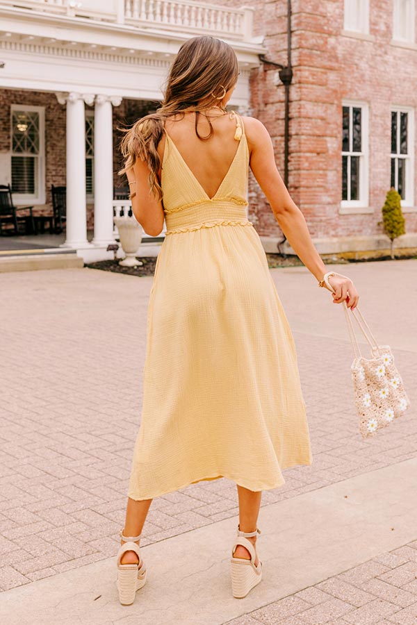 Sweet And Casual Midi in Primrose Yellow