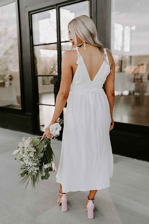 Sweet And Casual Midi in White