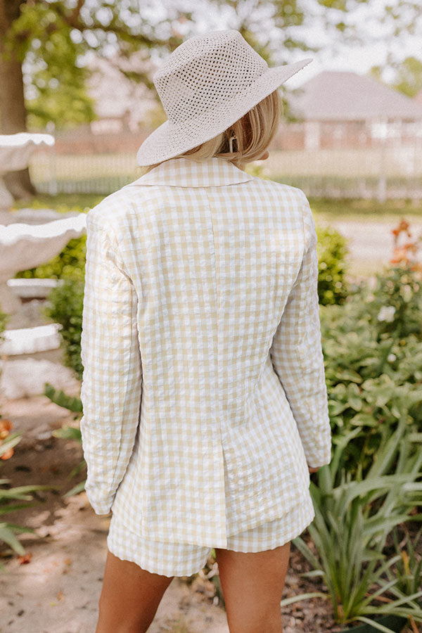 Extra Dose Of Confidence Gingham Blazer