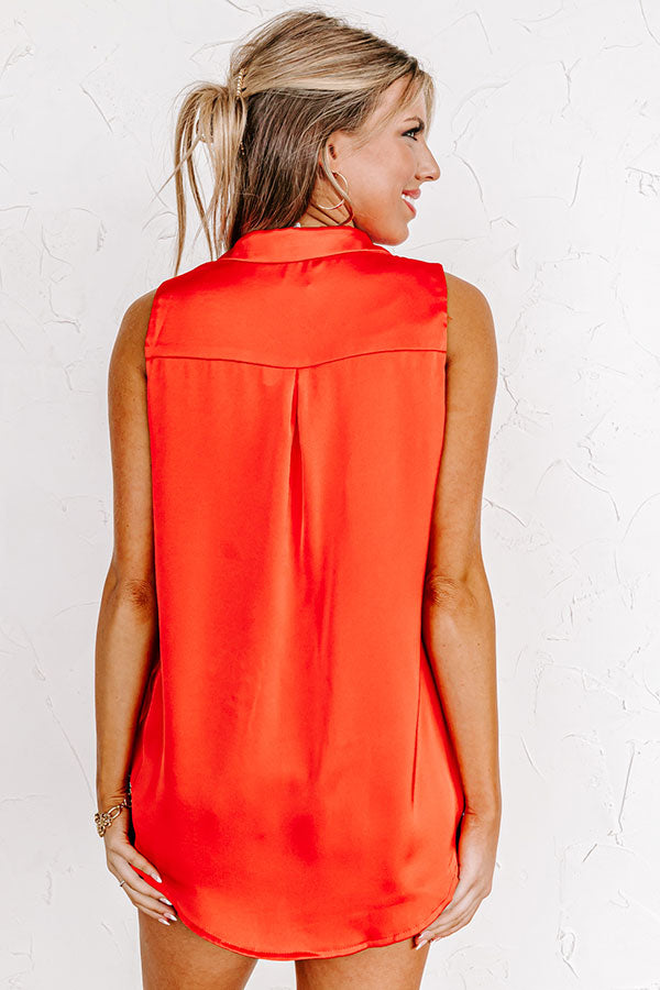 Martini Nights Shift Top In Scarlet