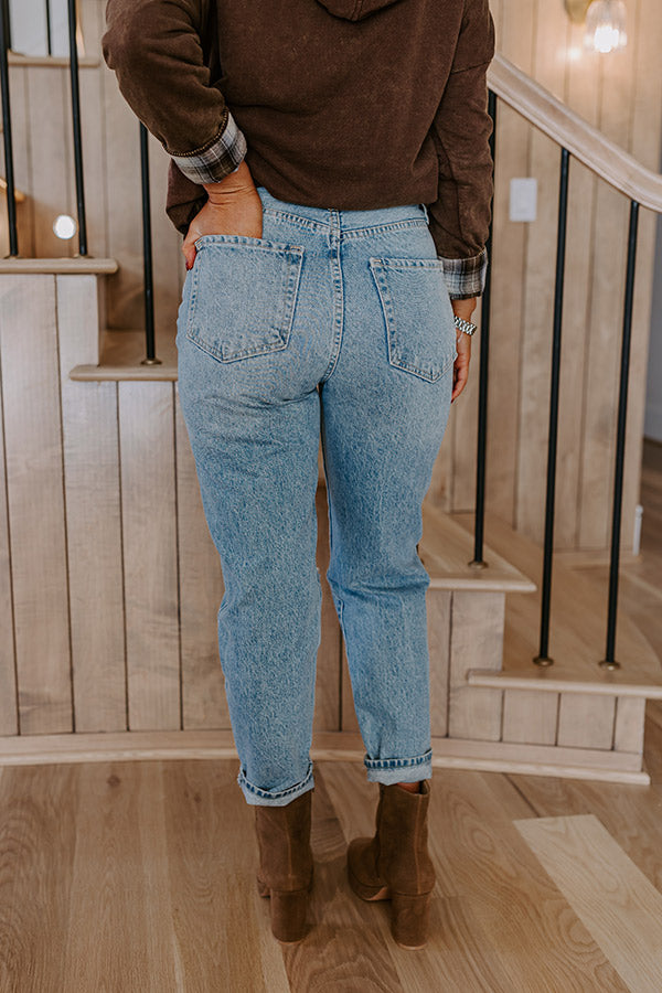 Just USA The Gem High Waist Distressed Mom Jean