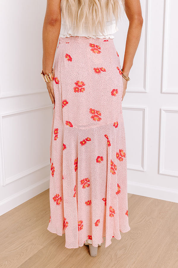 Only Sunshine Floral Skirt in Rose Quartz