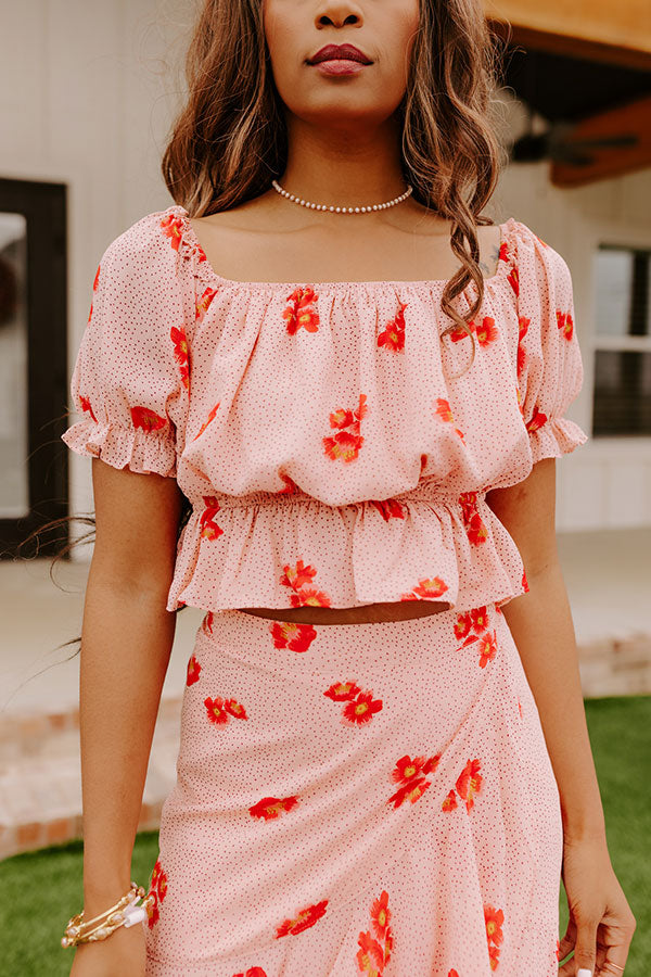 Stealing Hearts Floral Crop Top