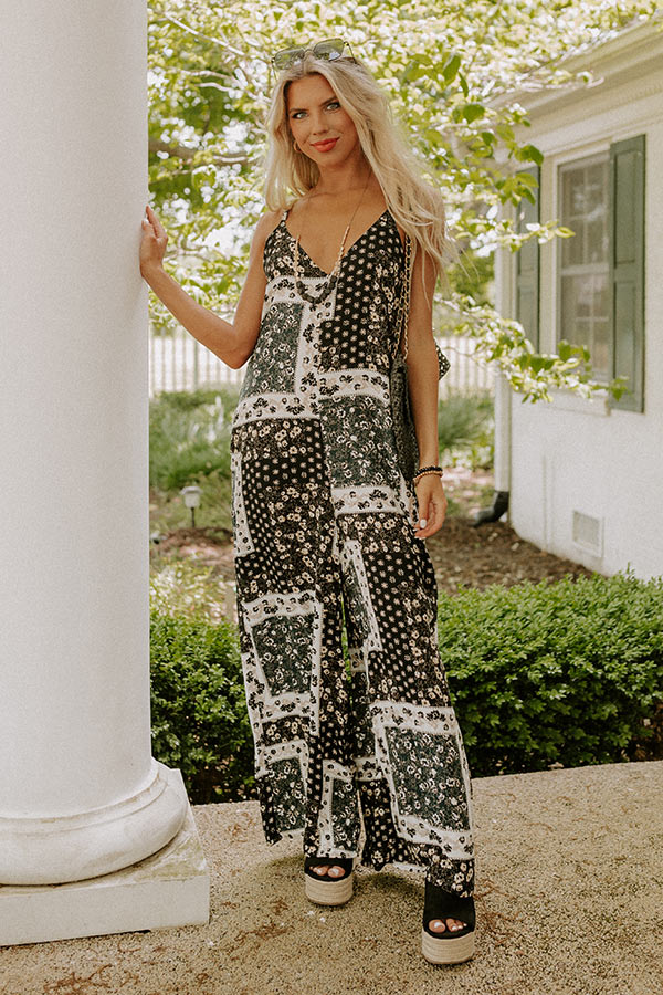 Latte To Go Jumpsuit in Black