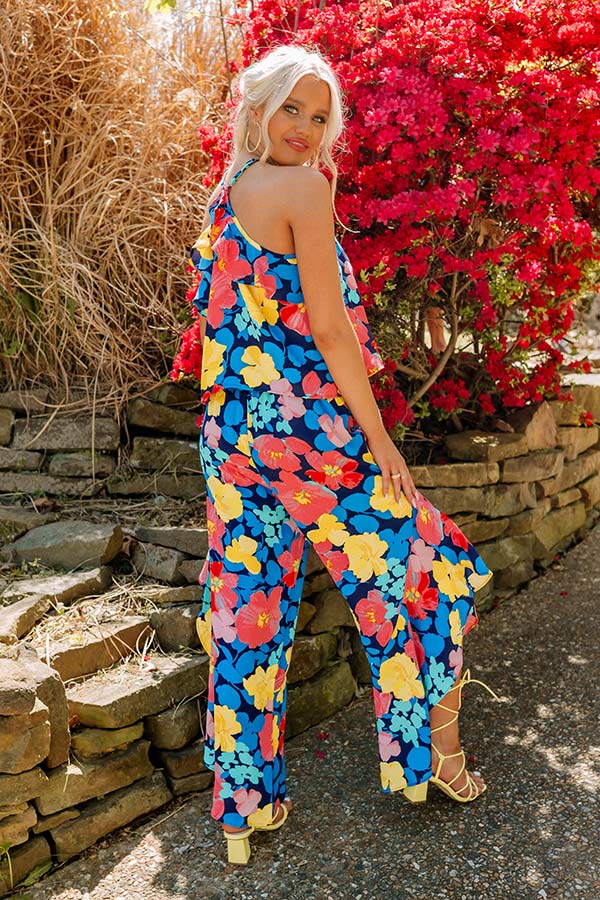 Neon Lights High Waist Floral Pants