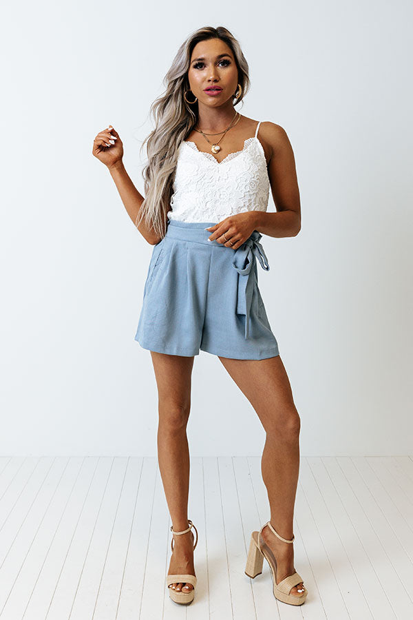 Sweetest Dream Lace Romper In Airy Blue