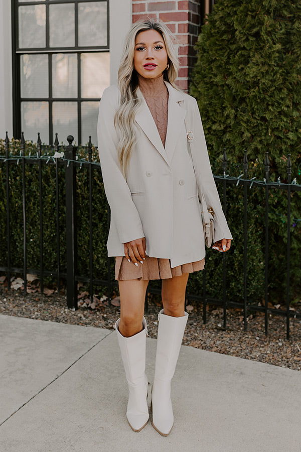 Insta Famous Blazer In Light Beige
