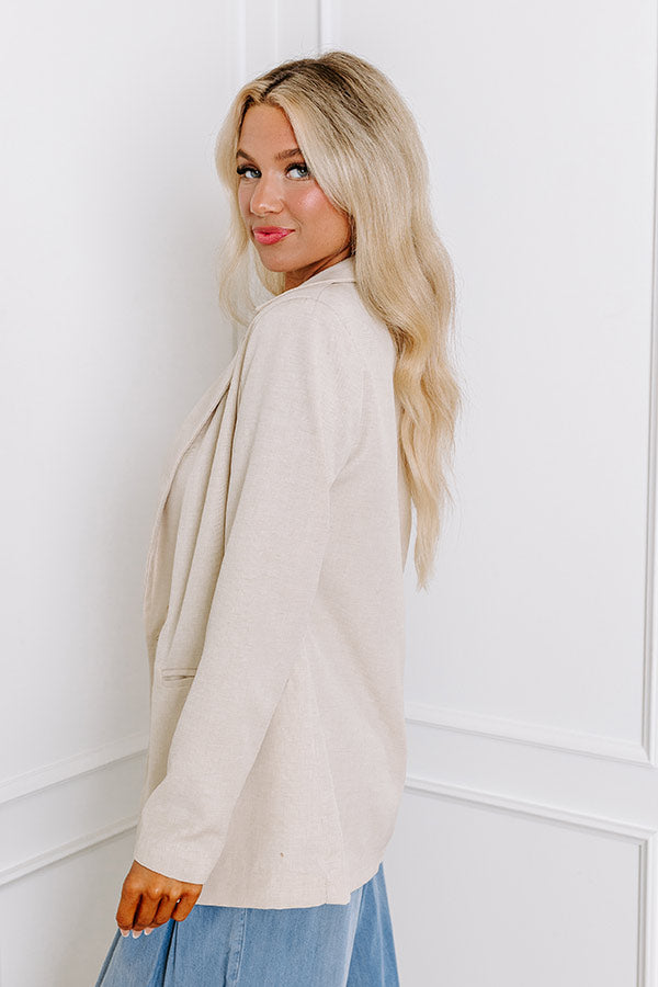 Insta Famous Blazer In Light Beige