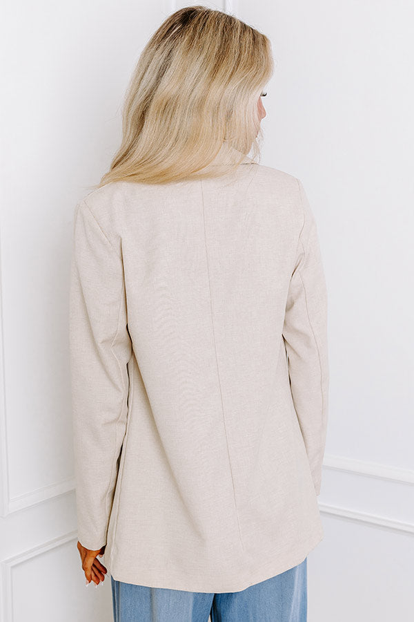 Insta Famous Blazer In Light Beige