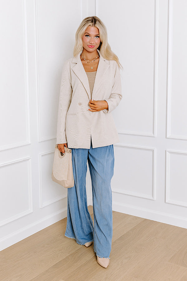 Insta Famous Blazer In Light Beige