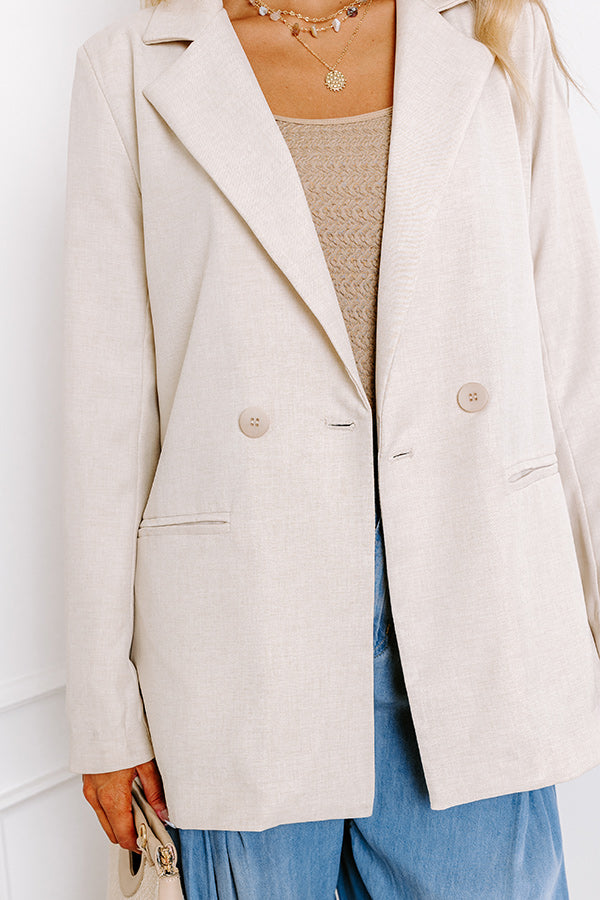 Insta Famous Blazer In Light Beige