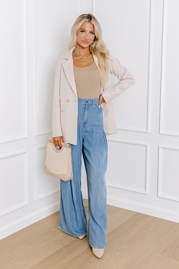 Insta Famous Blazer In Light Beige