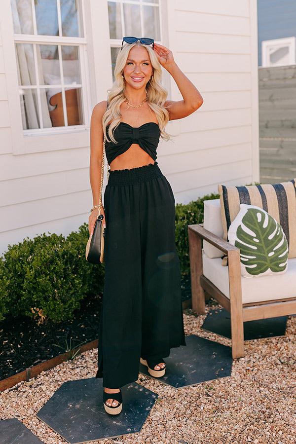 First Class Pass Pleated Crop Top
