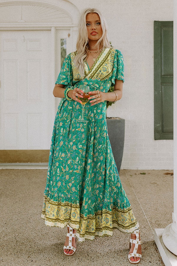 Summer Evening Breeze Floral Wrap Dress