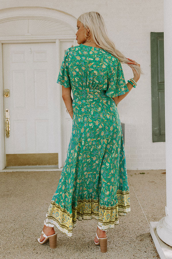 Summer Evening Breeze Floral Wrap Dress