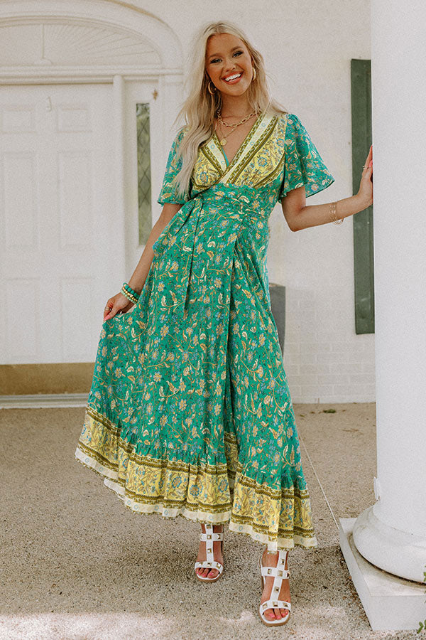 Summer Evening Breeze Floral Wrap Dress