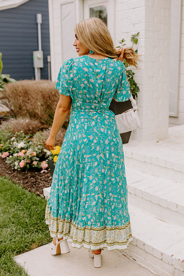 Summer Evening Breeze Floral Wrap Dress