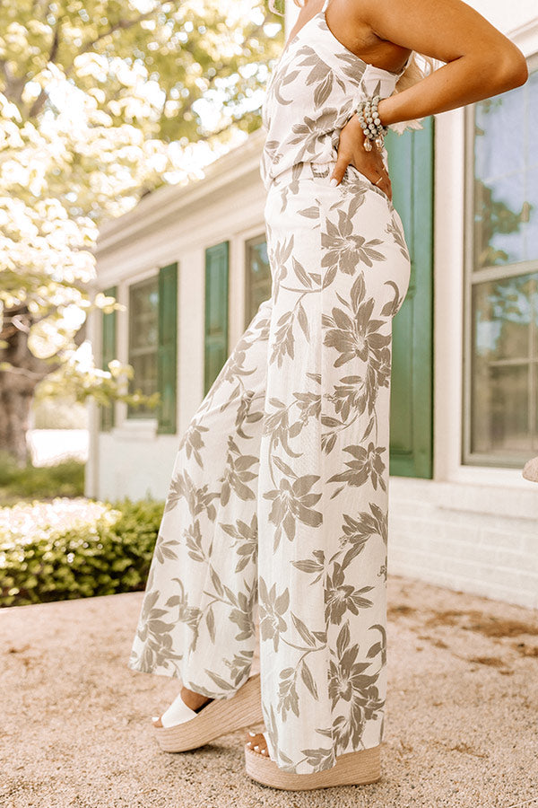 Miami Skyline High Waist Linen-Blend Pants