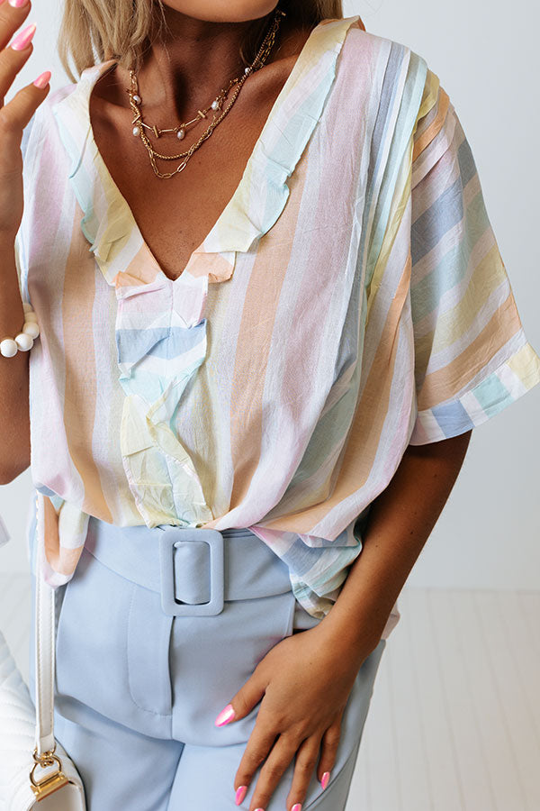 Summer Fun Stripe Shift Top
