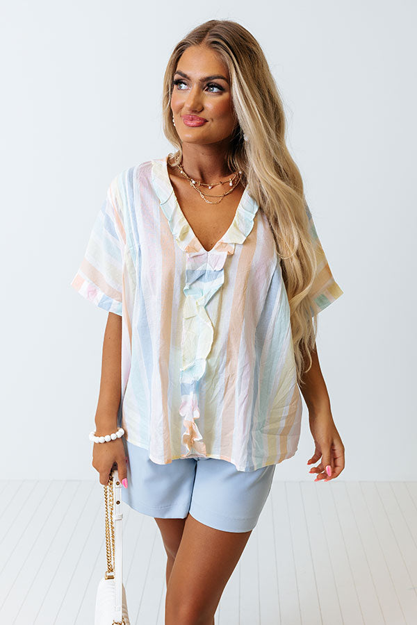 Summer Fun Stripe Shift Top
