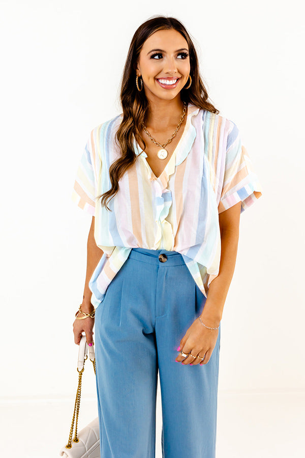 Summer Fun Stripe Shift Top