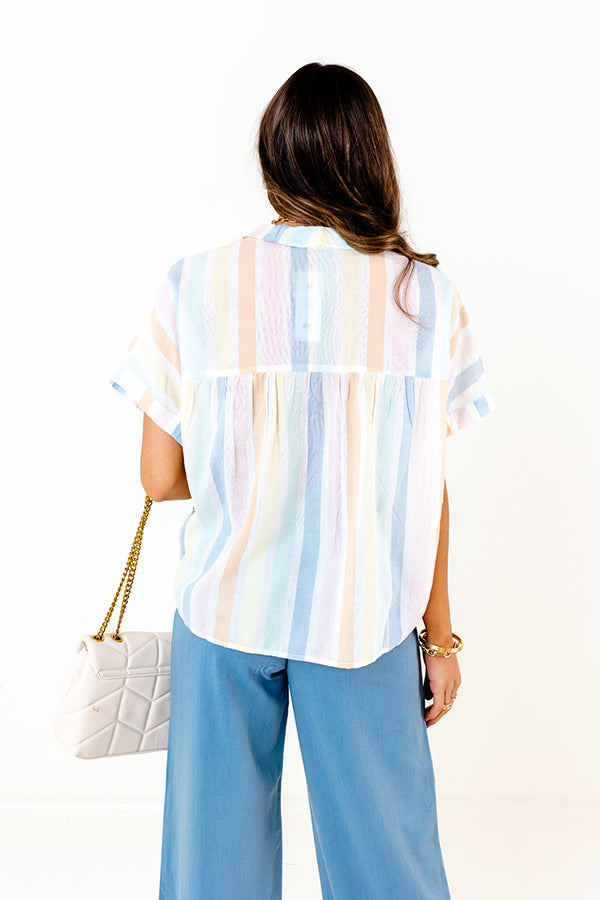 Summer Fun Stripe Shift Top