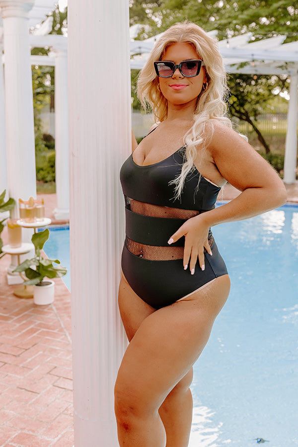 Cooler Waters Mesh One Piece Swimsuit Curves