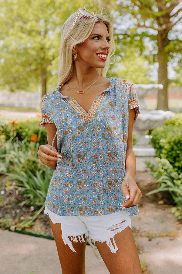 Cute And Coasting Floral Shift Top