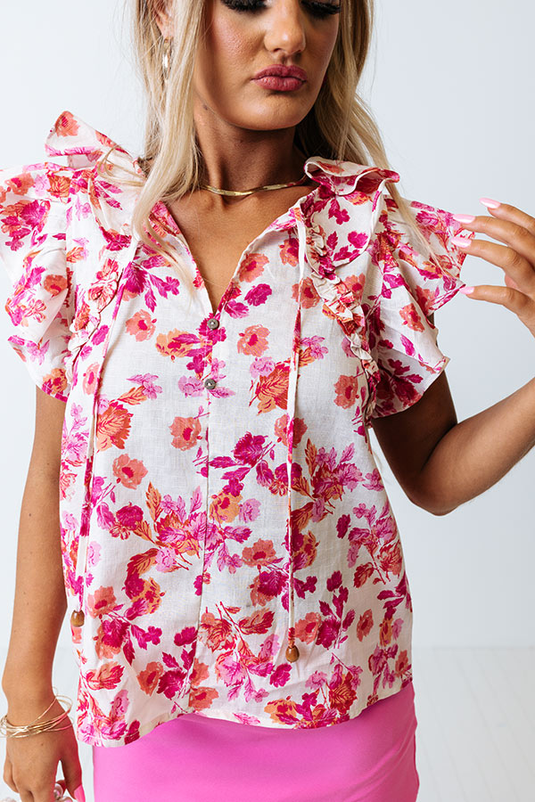 Pretty City Floral Shift Top