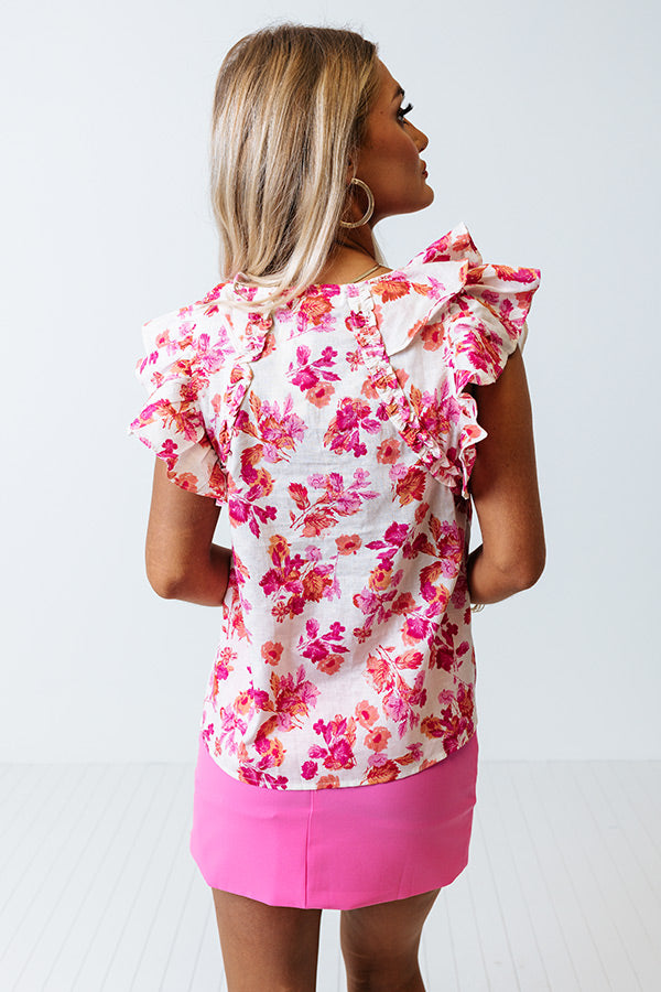 Pretty City Floral Shift Top