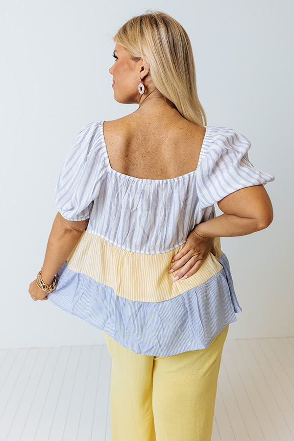Sweet By The Sea Stripe Shift Top Curves