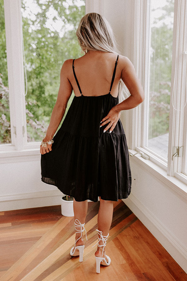 Having A Blast Babydoll Dress In Black