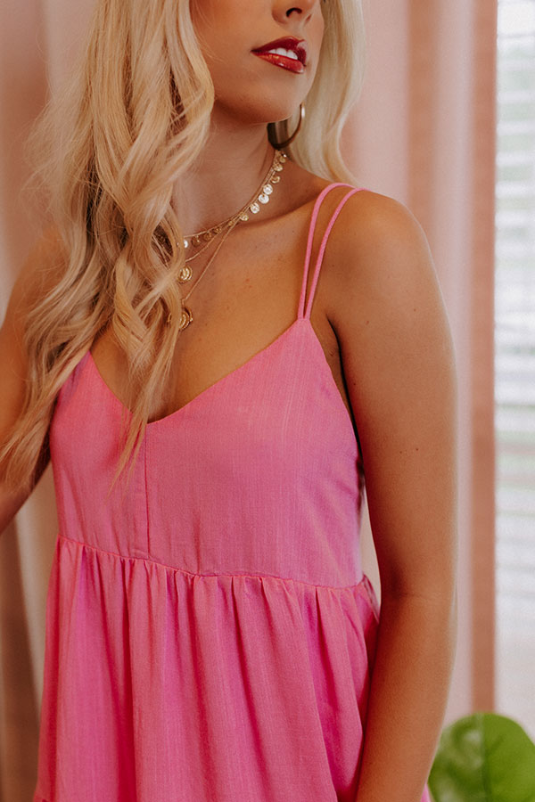 Lucky Day Babydoll Dress In Pink
