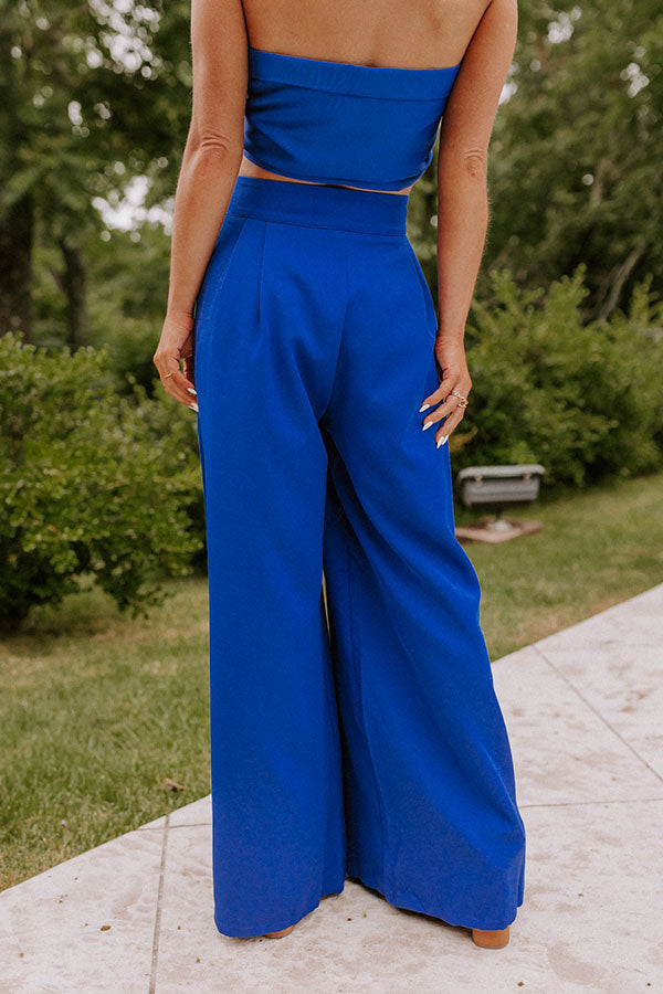 Nearly Famous High Waist Pants In Royal Blue