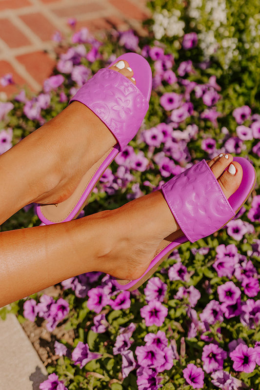 The Becks Faux Leather Sandal In Orchid