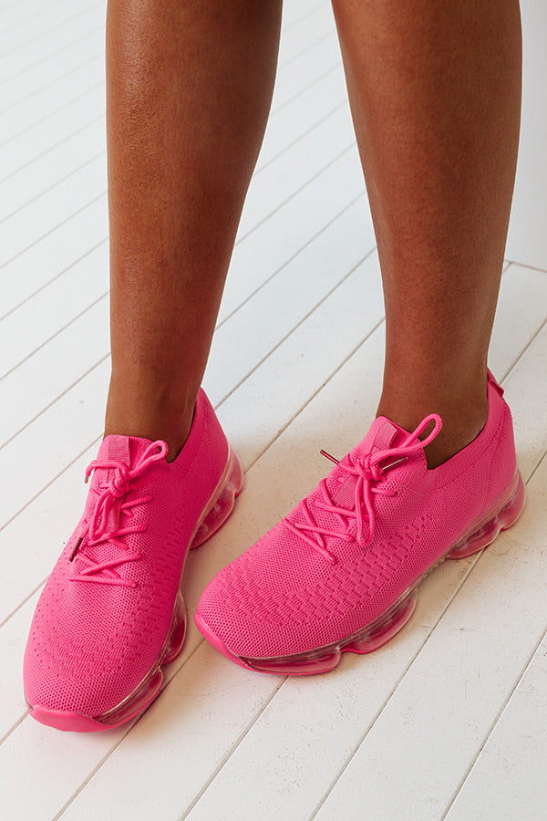 The Hartlen Sneaker In Neon Pink