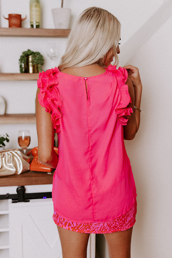 Cheer You On Shift Top In Pink