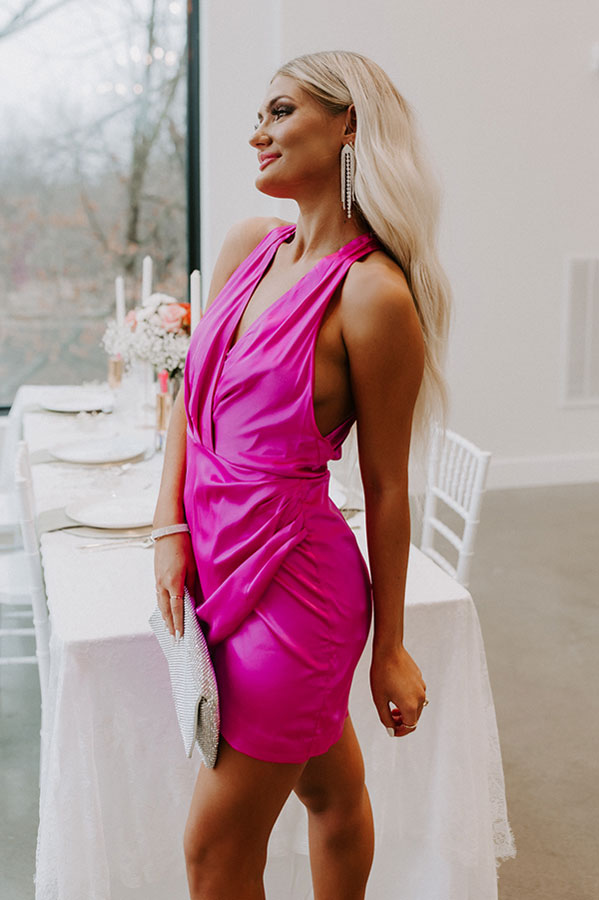 Broadway Girls Dress in Fuchsia