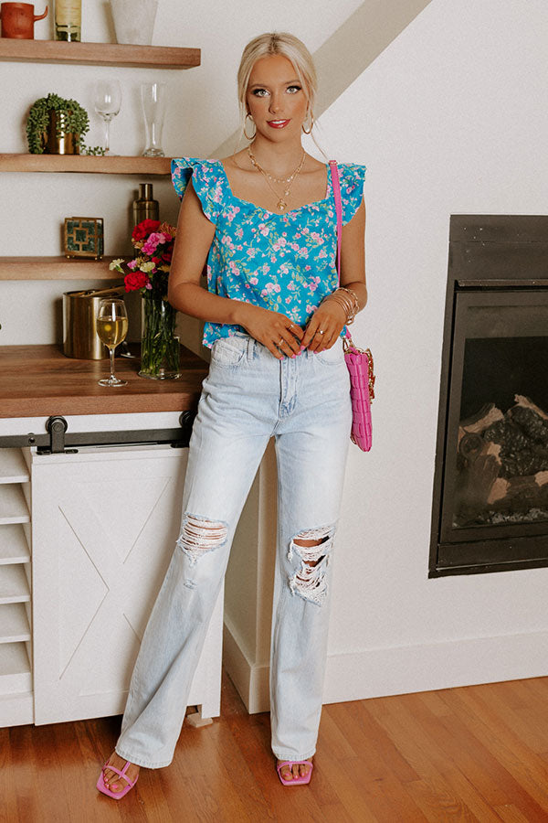 Sweet And Casual Floral Top