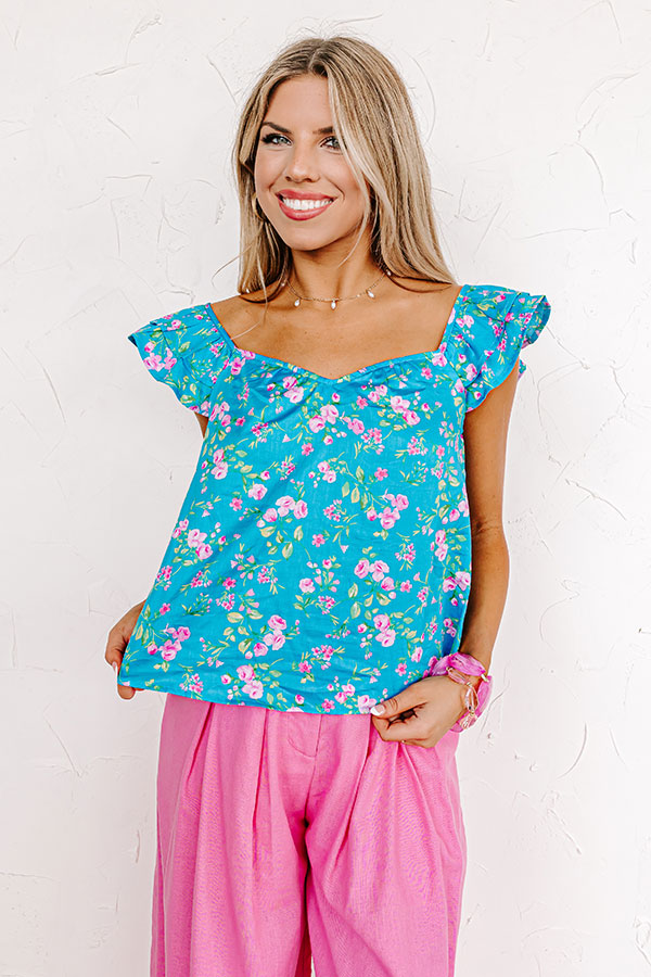 Sweet And Casual Floral Top