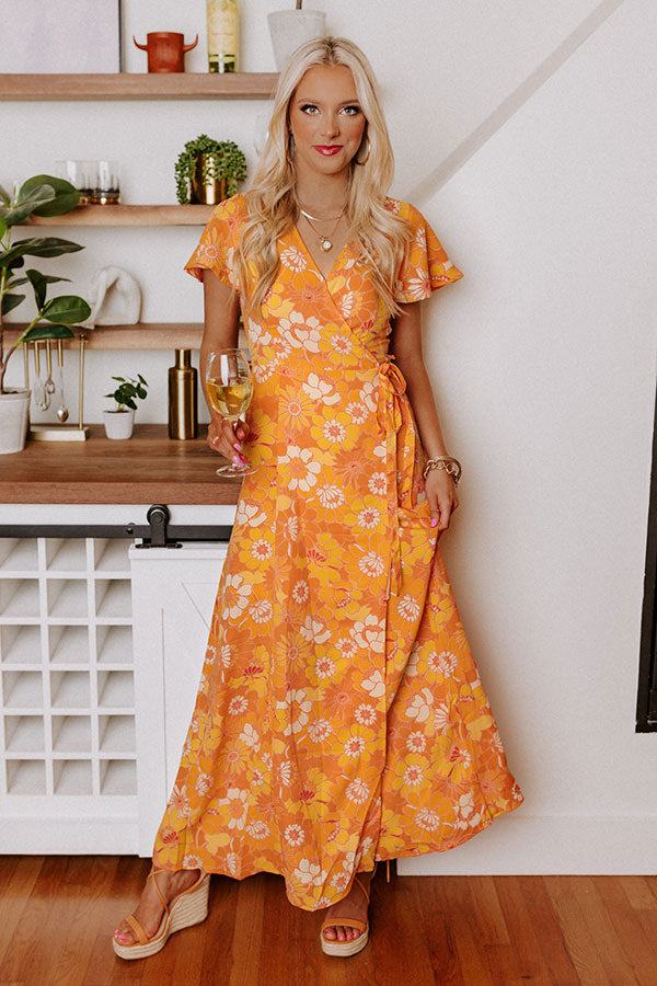 Walk Through The Garden Wrap Maxi