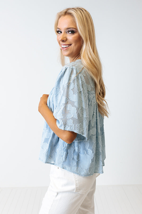 Sweet Stolen Moments Shift Top In Sky Blue
