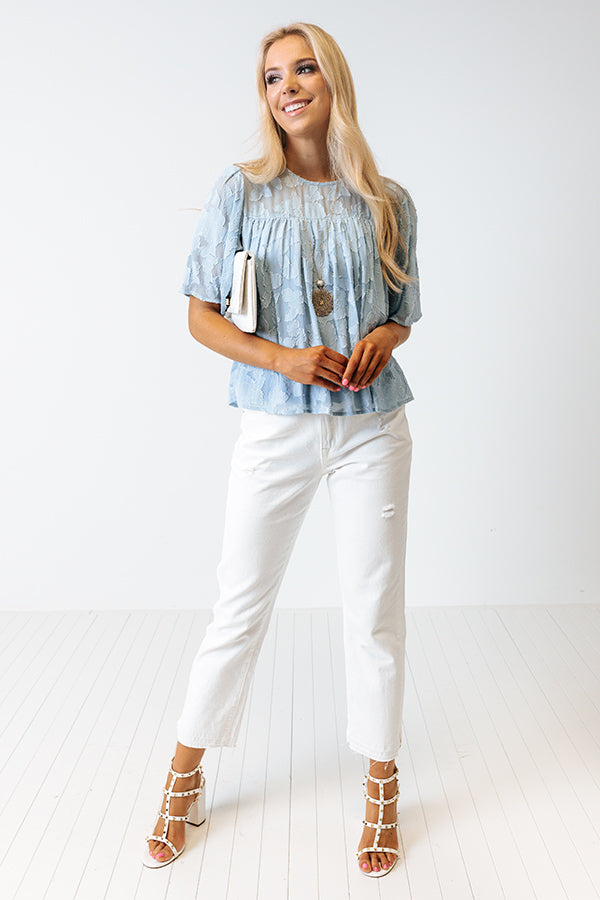 Sweet Stolen Moments Shift Top In Sky Blue