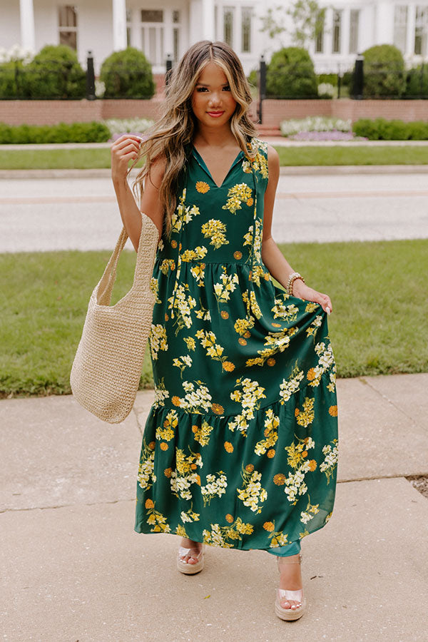 chinese dress ladies Blooming Beauty Maxi In Lush Meadow