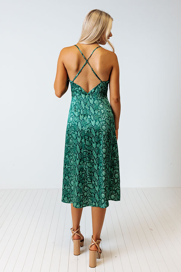 Feeling Grand Snake Print Midi