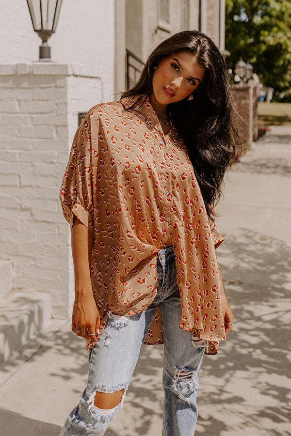 Dream And Dance Shift Top In Iced Latte